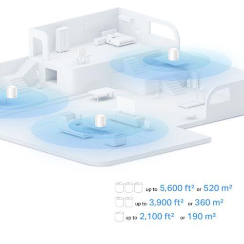 TP-LINK DECO-X10, AX1500, Üçlü Mesh, 1500Mbps, Dual Band, WiFi6, 2Port Gigabit Lan, 520m2 kapsama Alanı, Router, Geniş Alan İnternet Ağı Sağlayıcısı
