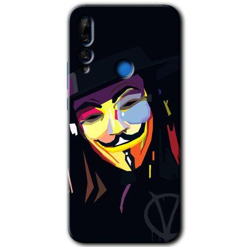 Potkal Hediye Fabrikası Huawei Y9 Prime 2019 Kılıf HD Desen Baskılı Arka Kapak - Vendetta