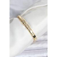 Pirinç Gold Renk Zirkon Taşlı Kadın Bileklik