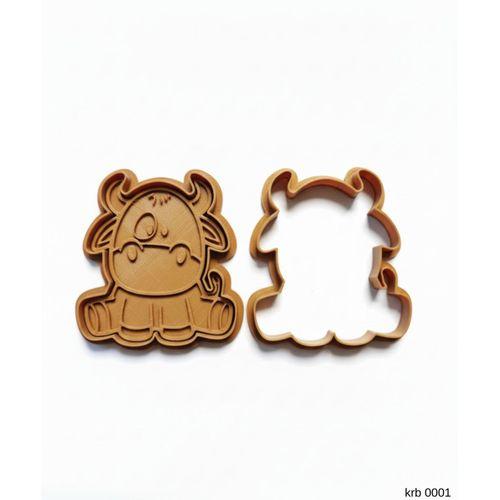 Sevimli Inek Sekillendirici Kalip Kurabiye Hamur Kesici Oyun ve Seker Hamuru Seti