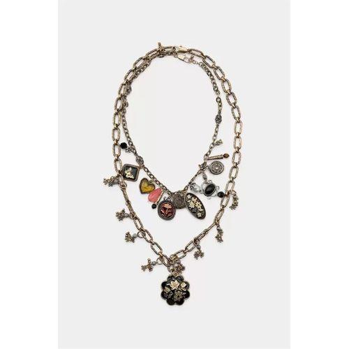 2'li Uçlu Kolye Kolye - Altın