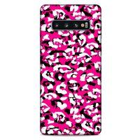 Samsung Galaxy S10 Uyumlu Kılıf Pembe Delisi (31) TPU Kılıf Kamuflaj