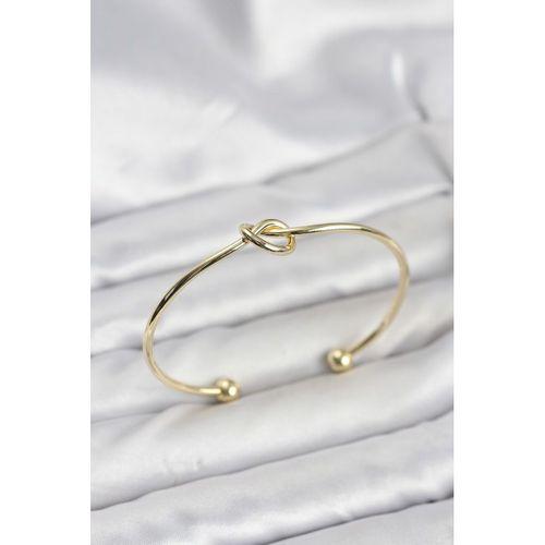 Düğüm Model Pirinç Gold Renk Kadın Bileklik