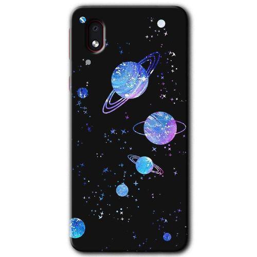 MRCİLETİSİM Samsung Galaxy A01 Core Kılıf Baskılı Kapak - Samanyolu Galaksi +Tam Ekran Koruyucu