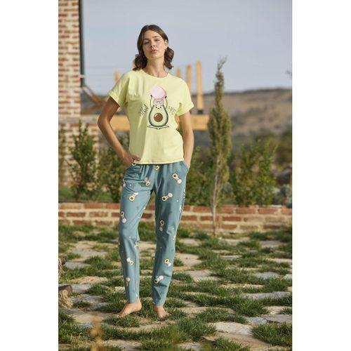 Desenli Ve Baskılı "yoga Sport" Pijama Takımı