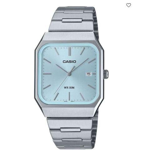 Casio MTP-B185D-2A2VDF Quartz Çelik Gri Turkuaz Kadran 33 mm Erkek Kol Saati