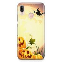 Huawei P20 Lite Kılıf Cadı Balkabakları Arka Kapak Koruma Desenli Full Koruyucu