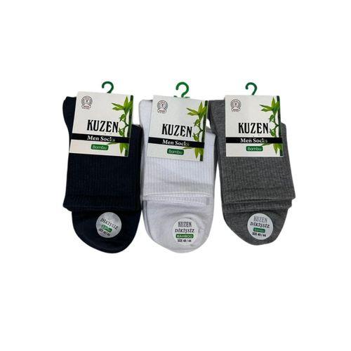 Kuzen Dikişsiz Yarım Konç Bambu Erkek Çorap