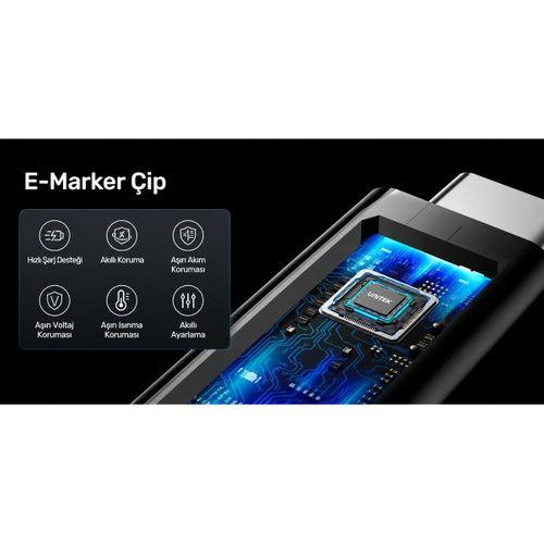 UNITEK 240W USB4 TYPE-C KABLO (C14100ABK01-2M)