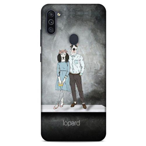 Samsung Galaxy M11 Kılıf FunnyMaX (46) Core Armor Kılıf Antrasit Köpek