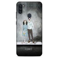 Samsung Galaxy M11 Kılıf FunnyMaX (46) Core Armor Kılıf Antrasit Köpek