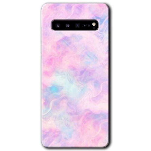 Samsung Galaxy S10 Plus HD Baskılı Kılıf + 9D Tam Ekran Koruyucu - Pembe-Duman