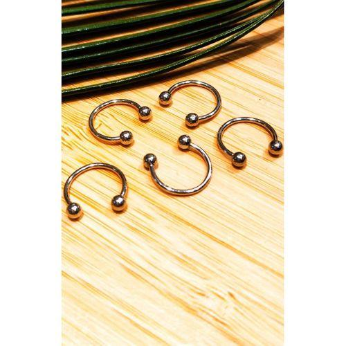 Monalisa Home Gümüş Renk Beş Adet 13mm Yarım Ay Pirsing