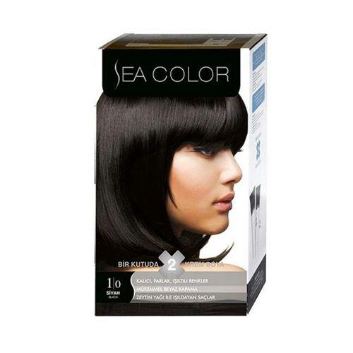Sea Color 2'li Krem Saç Boyası 1/0 Siyah