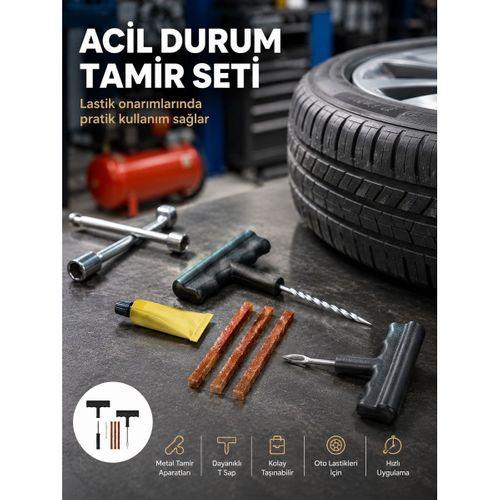 Acil Durumların Kurtarıcısı Çok Amaçlı Lastik Tamir Seti