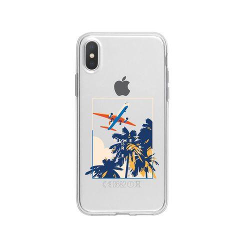 iPhone Xs Max Time To Travel Desenli Premium Şeffaf Silikon Kılıf