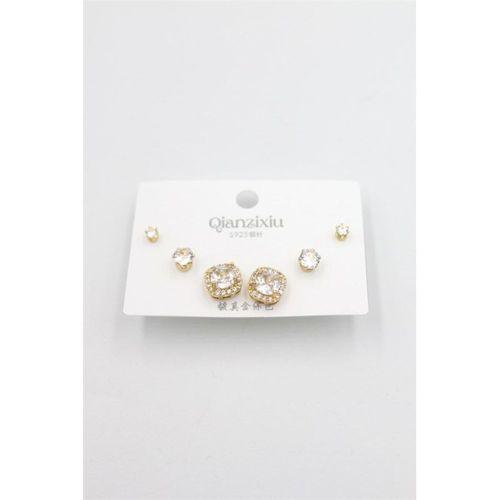 Çoklu Set Küpe - Altın