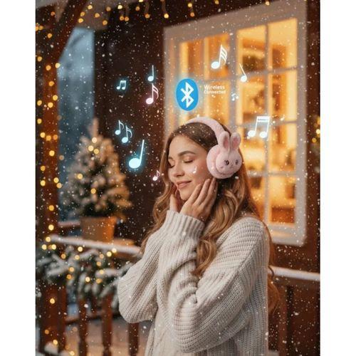 Şarjlı Kablosuz Tavşan Tasarımlı Bluetooth Kulaklık Tf Kart Girişli