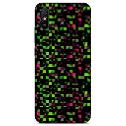 Lopard Xiaomi Redmi 9A Uyumlu Kılıf PiXel (25) Antişok Kapak Yeşil Pembe