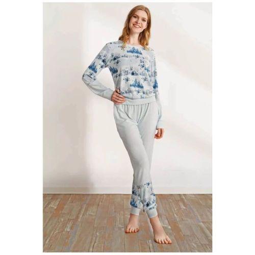 Nef Butik Pijadore 1104 Mavi Kadın Pijama Takımı