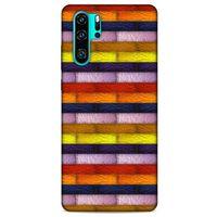 Huawei P30 Pro Kılıf Patchwork (30) Silicone Case Şeker Pembe Sarı