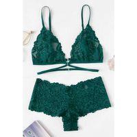 Kadın Yeşil Özel Şık Sütyen Külot Takımı