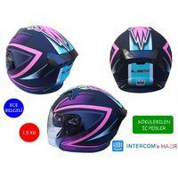 SEVGENT Kask Lss Çenesiz Vizörlü Mat Siyah (A) Fuşya Xxl Beden