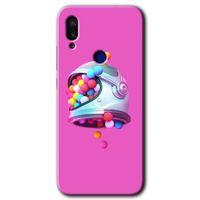 Xiaomi Redmi Note 7 Kılıf HD Desen Baskılı Arka Kapak+Temperli Cam - Uzay Başlığı
