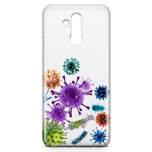 Huawei Mate 20 Lite Kılıf Enjektör Ve Virusler Arka Kapak Koruma Desenli Full Koruyucu