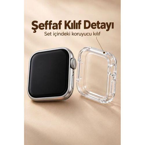 Akıllı Saat Bluetooth Aramalı Ve 7 Kordonlu Set