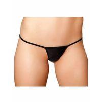 Fantezi Siyah Lame String Tanga