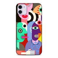 Lopard Apple Iphone 11 Uyumlu Kılıf Soyut Sanat (14) Desenli Lansman Kılıf