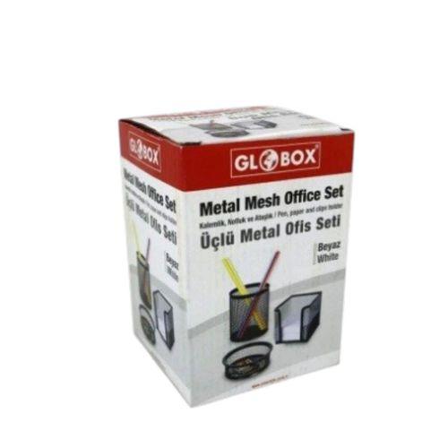 GLOBOX METAL OFİS SETİ 3'lü GRİ