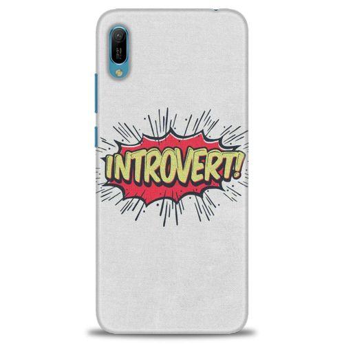 Huawei Y6 2019 Kılıf HD Baskılı Kılıf - Introvert! + Tam Ekran Koruyucu