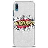 Huawei Y6 2019 Kılıf HD Baskılı Kılıf - Introvert! + Tam Ekran Koruyucu