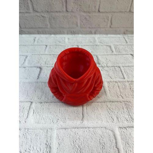 Dekoratif Kırmızı Hoodie Kalemlik 10x10 Cm