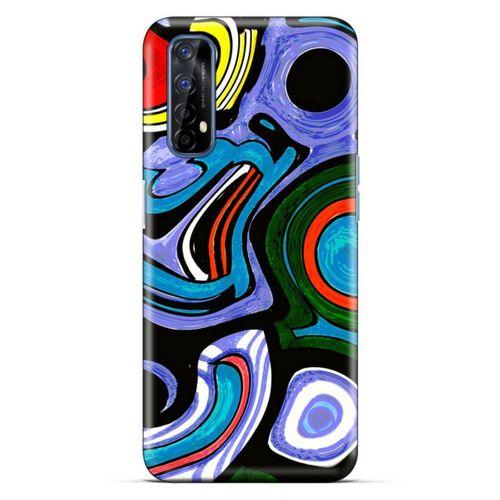 Lopard Oppo Realme 7 Uyumlu Kılıf Soyut Sanat (25) Baskılı Antişok Kapak