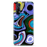 Lopard Oppo Realme 7 Uyumlu Kılıf Soyut Sanat (25) Baskılı Antişok Kapak