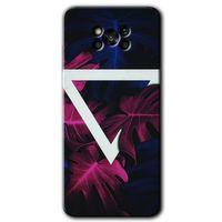 Poco x3 Pro Kılıf Baskılı Kapak - Mekanik Yaprak + 5D Tam Kaplayan Cam