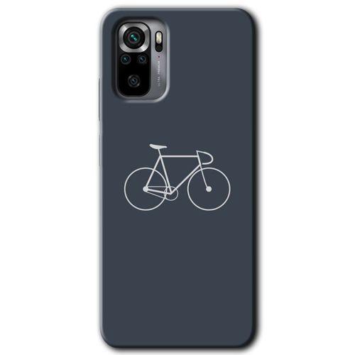 MRCİLETİSİM Xiaomi Redmi Note 10 Kılıf Baskılı Kapak - Bike + 5D Tam Kaplayan Cam