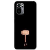 Xiaomi Redmi Note 10 Kılıf HD Desen Baskılı Arka Kapak + Temperli Cam - Thor Çekiç