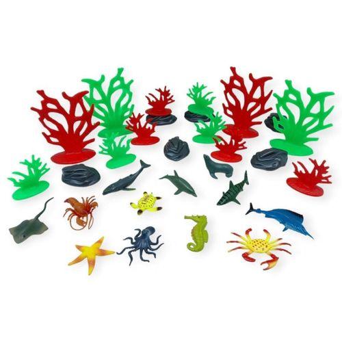 Hayvan Figürleri - Aksesuarlı Deniz Hayvanları  - 30 Parça Set
