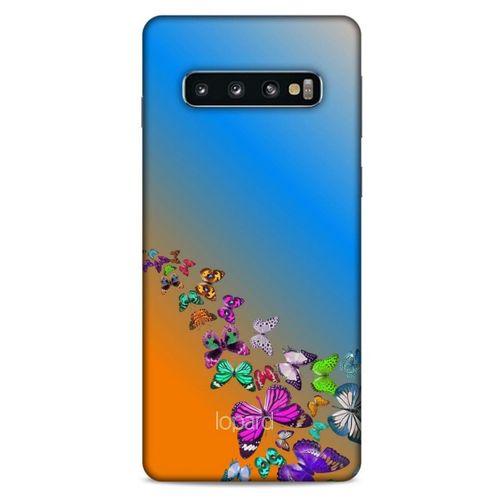 Samsung Galaxy S10 Kılıf Kelebek Etkisi (50) Shockproof Kılıf Bordo Pembe