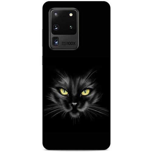 Lopard Samsung Galaxy S20 Ultra Uyumlu Kılıf Kediler (45) Liquid Air Kılıf Sarı Asalet