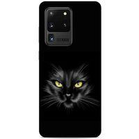 Lopard Samsung Galaxy S20 Ultra Uyumlu Kılıf Kediler (45) Liquid Air Kılıf Sarı Asalet