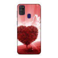 Samsung Galaxy M21 Kılıf Kirmizi Ruyalar Arka Kapak Silikon Koruma Full Koruyucu