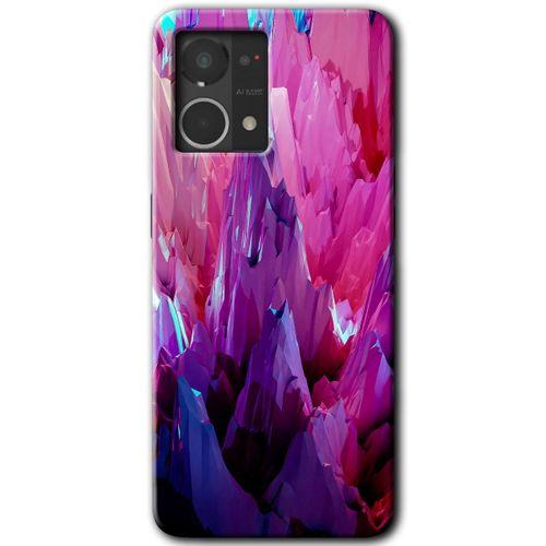 MRCİLETİSİM Oppo Reno 7 4G Kılıf HD Desen Baskılı Arka Kapak+Temperli Cam - Abstraction Sharp