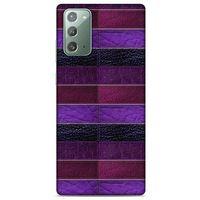 Samsung Galaxy Note 20 Kılıf Patchwork (14) Lansman Kılıf Mor Bordo