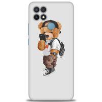 Oppo A15S Kılıf HD Baskılı Kılıf - Teddy Bear Cool + Tam Ekran Koruyucu