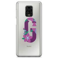 Xiaomi Redmi Note 9s Kılıf Ğ Harfi Çiçekli Arka Kapak Koruma Desenli Full Koruyucu